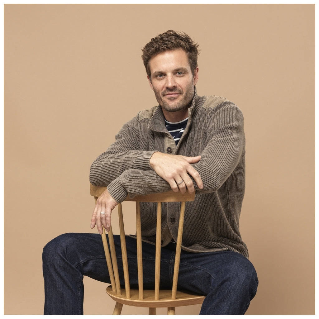 Sea Ranch All Knit Cardigan Strik Mørkebrun