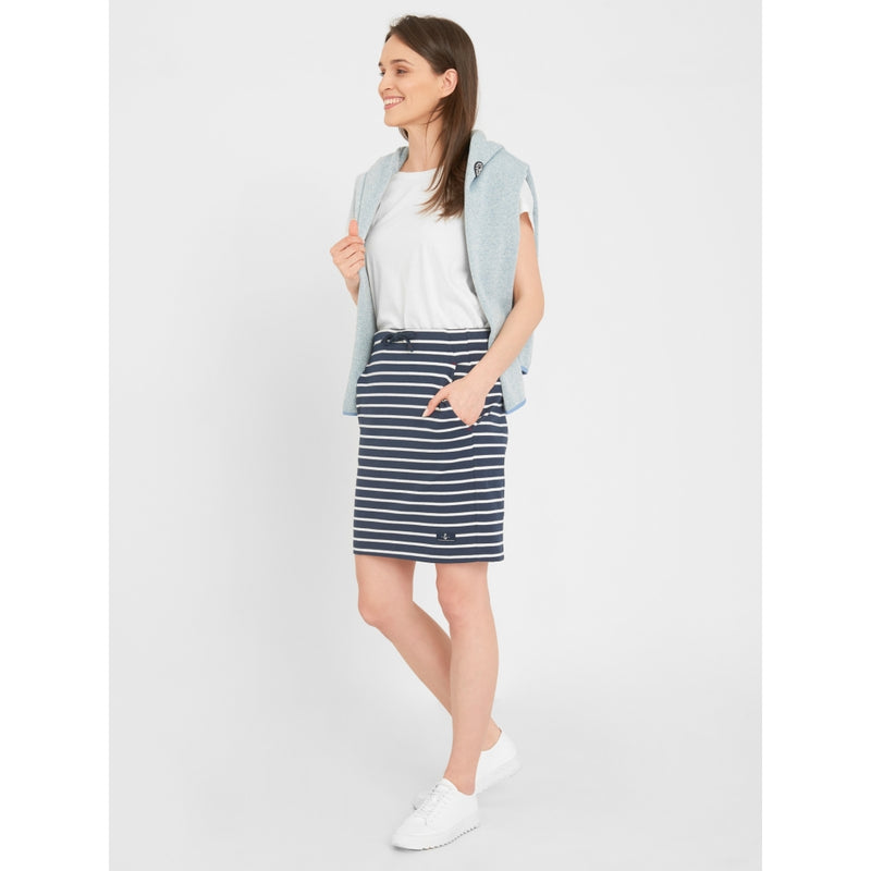 Sea Ranch Anjelica Stribet Nederdel Nederdele SR Navy/Pearl Breton