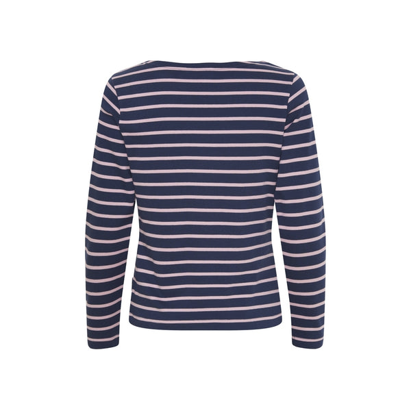 Sea Ranch Antibes Stribet Langærmet T-shirt Langærmet Tee 4226 SR Navy/ Lilac