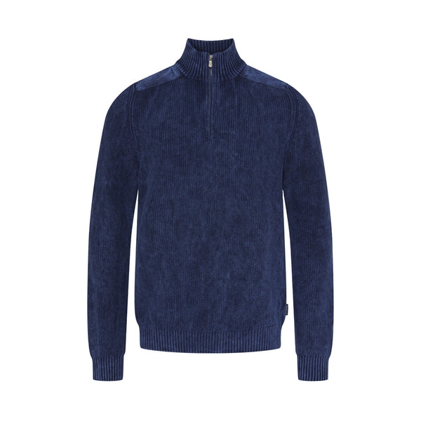 Sea Ranch Archibald Half Zip Strik Blå