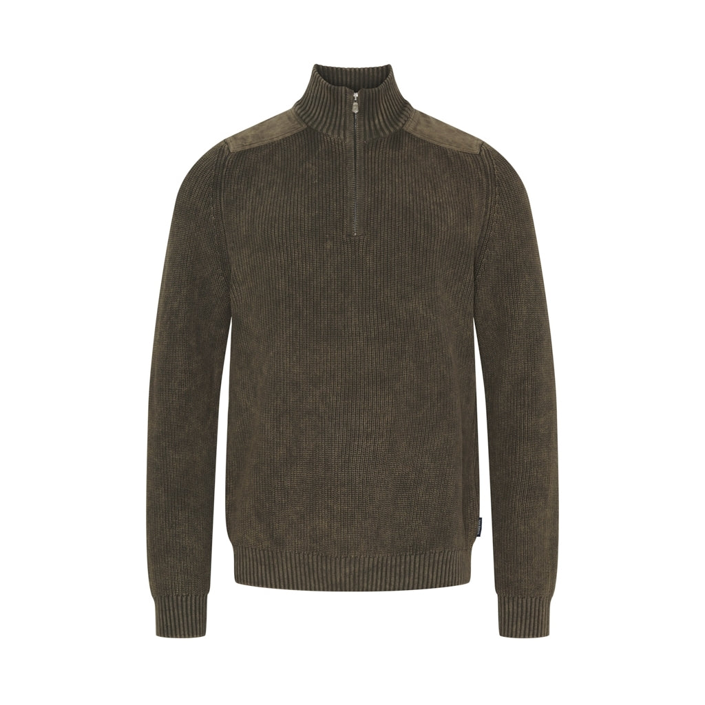 Sea Ranch Archibald Half Zip Strik Mørkebrun
