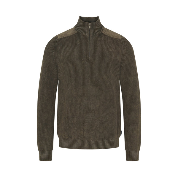 Sea Ranch Archibald Half Zip Strik Mørkebrun