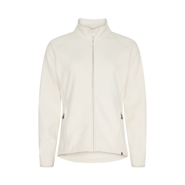 Sea Ranch Bea Fleece Jakke med Lynlås Fleece Råhvid