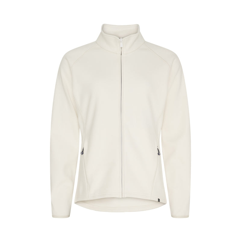Sea Ranch Bea Fleece Jakke med Lynlås Fleece Råhvid