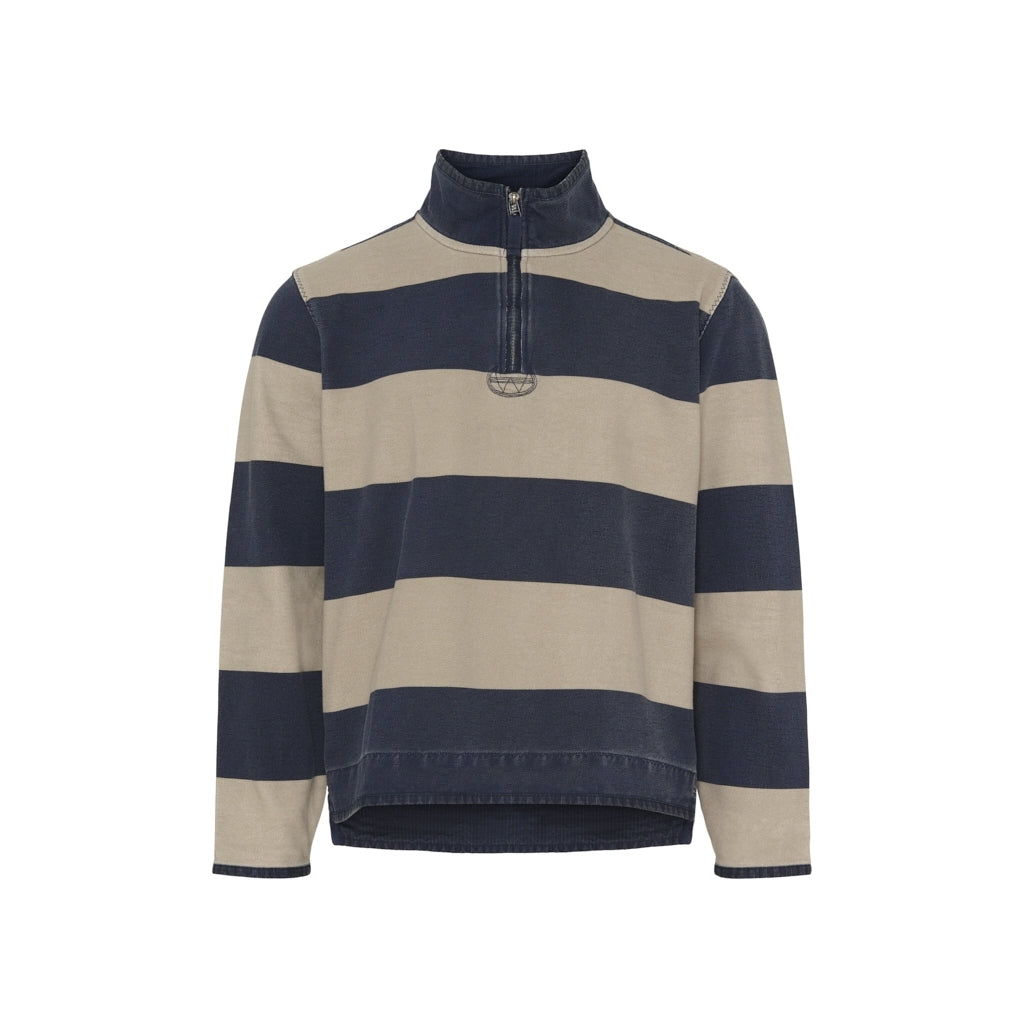 Sea Ranch Bertram Half Zip Sweat Sweatshirts Navy / Lilla / Grå Melange