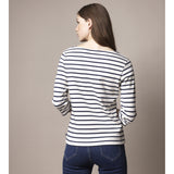 Sea Ranch Cannes 3/4 ærme T-shirt Langærmet Tee Ecru/SR Navy