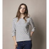 Sea Ranch Cannes 3/4 ærme T-shirt Langærmet Tee Ecru/SR Navy