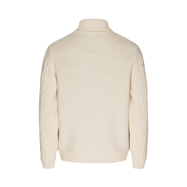 Sea Ranch Caspian Knit Roll Neck Strik Ecru