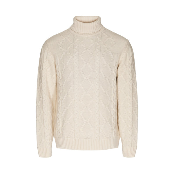 Sea Ranch Caspian Knit Roll Neck Strik Ecru