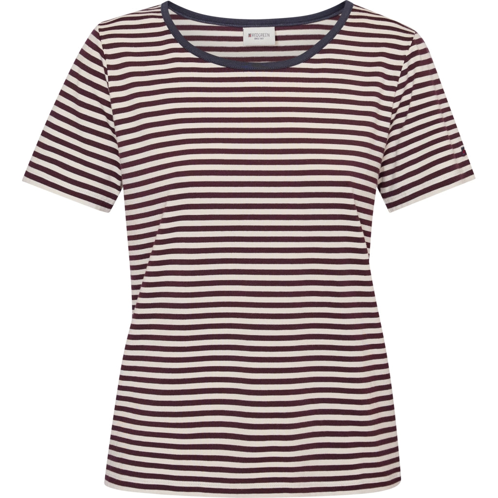 Redgreen Women Cecilie Tee Poloer 185 Plum Stripe