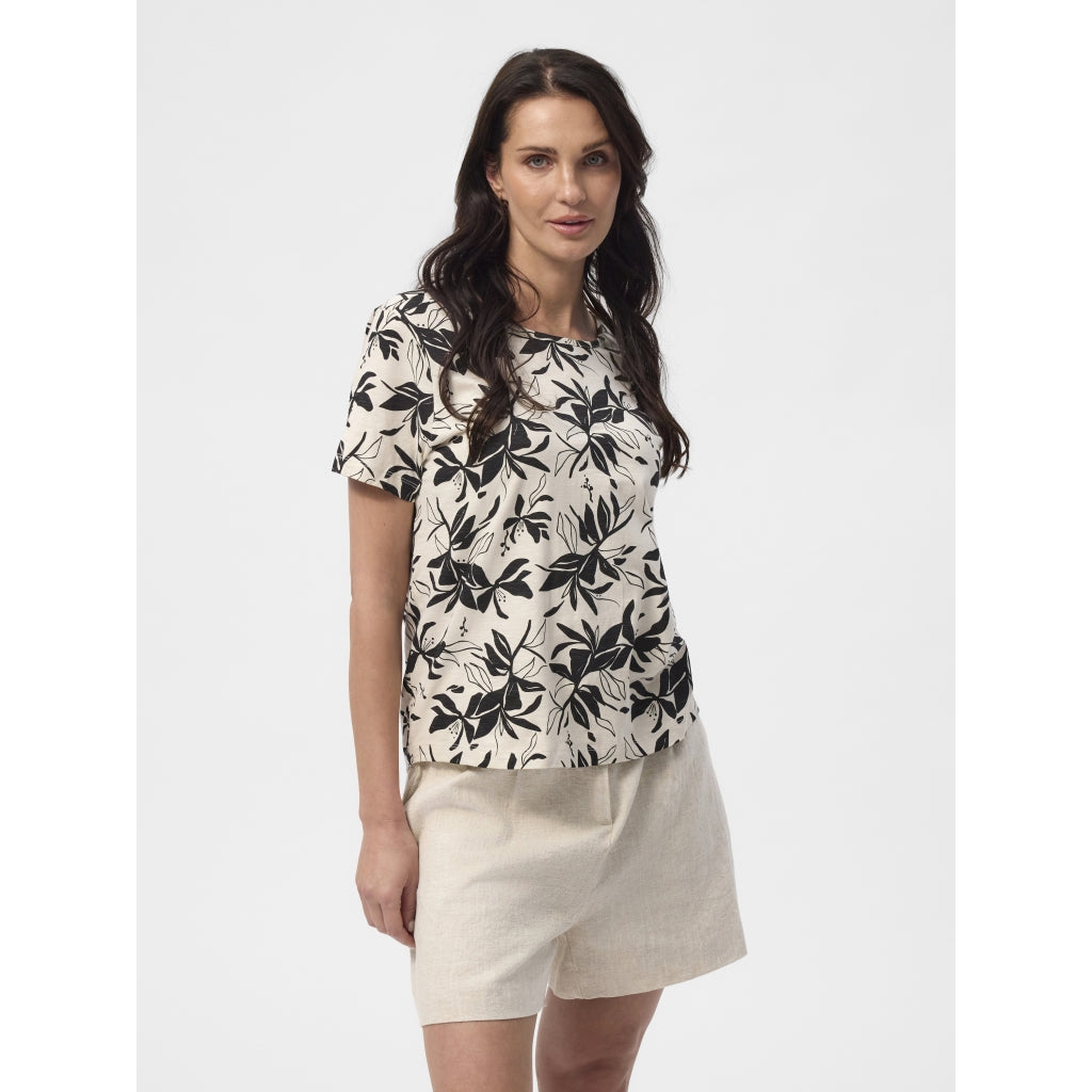 Redgreen Women Celina T-shirt T-shirts 321 Ecru Pattern