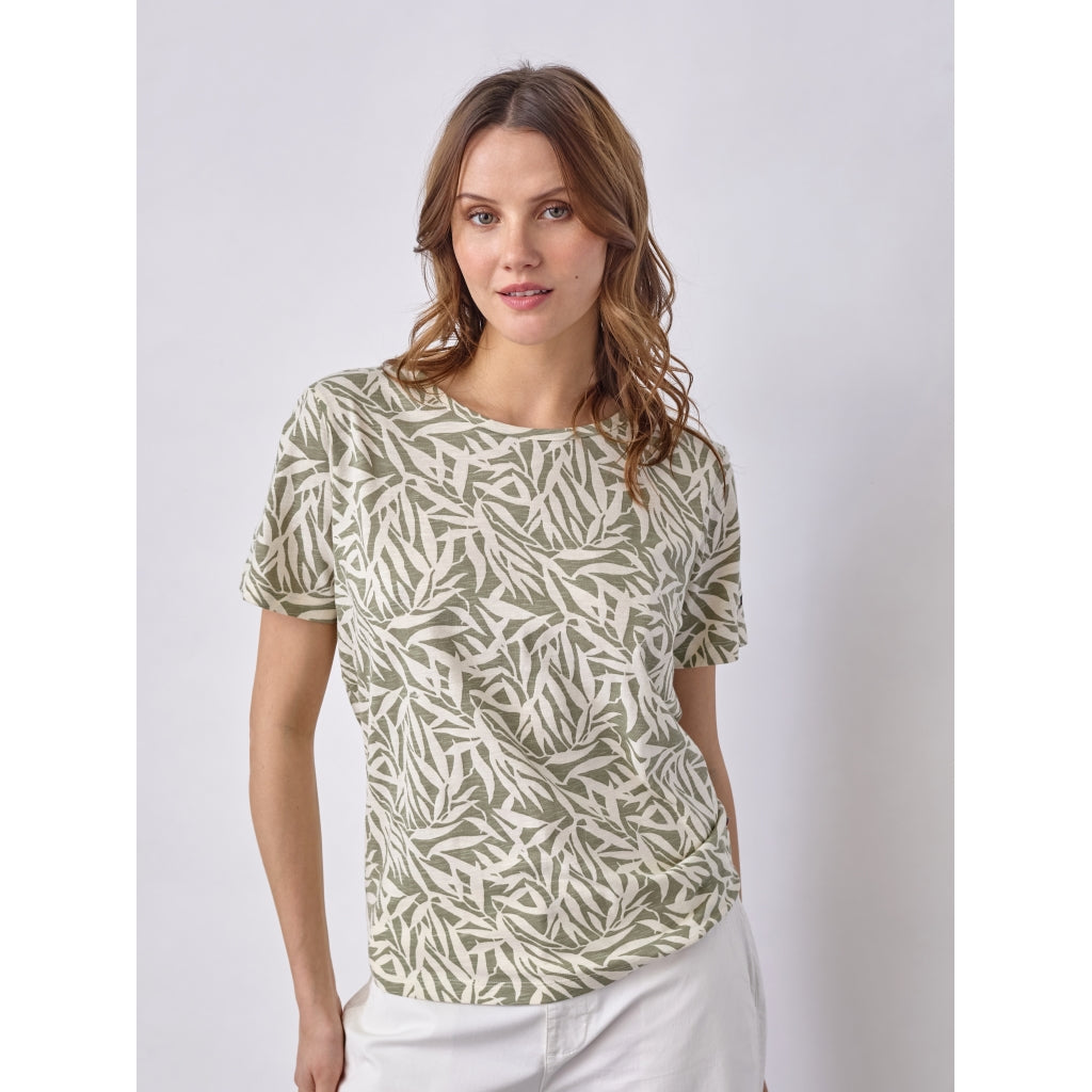 Redgreen Women Celina T-shirt T-shirts 373 Light Green Pattern