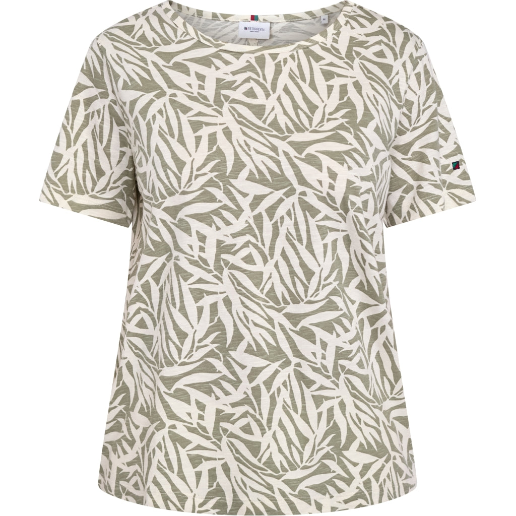 Redgreen Women Celina T-shirt T-shirts 373 Light Green Pattern