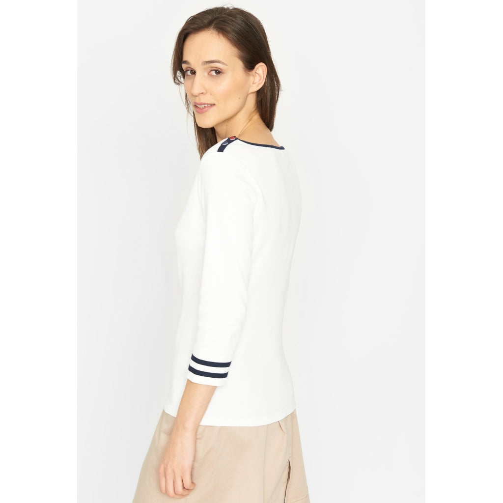 Sea Ranch Charlotte Langærmet T-shirt Langærmet Tee Hvid