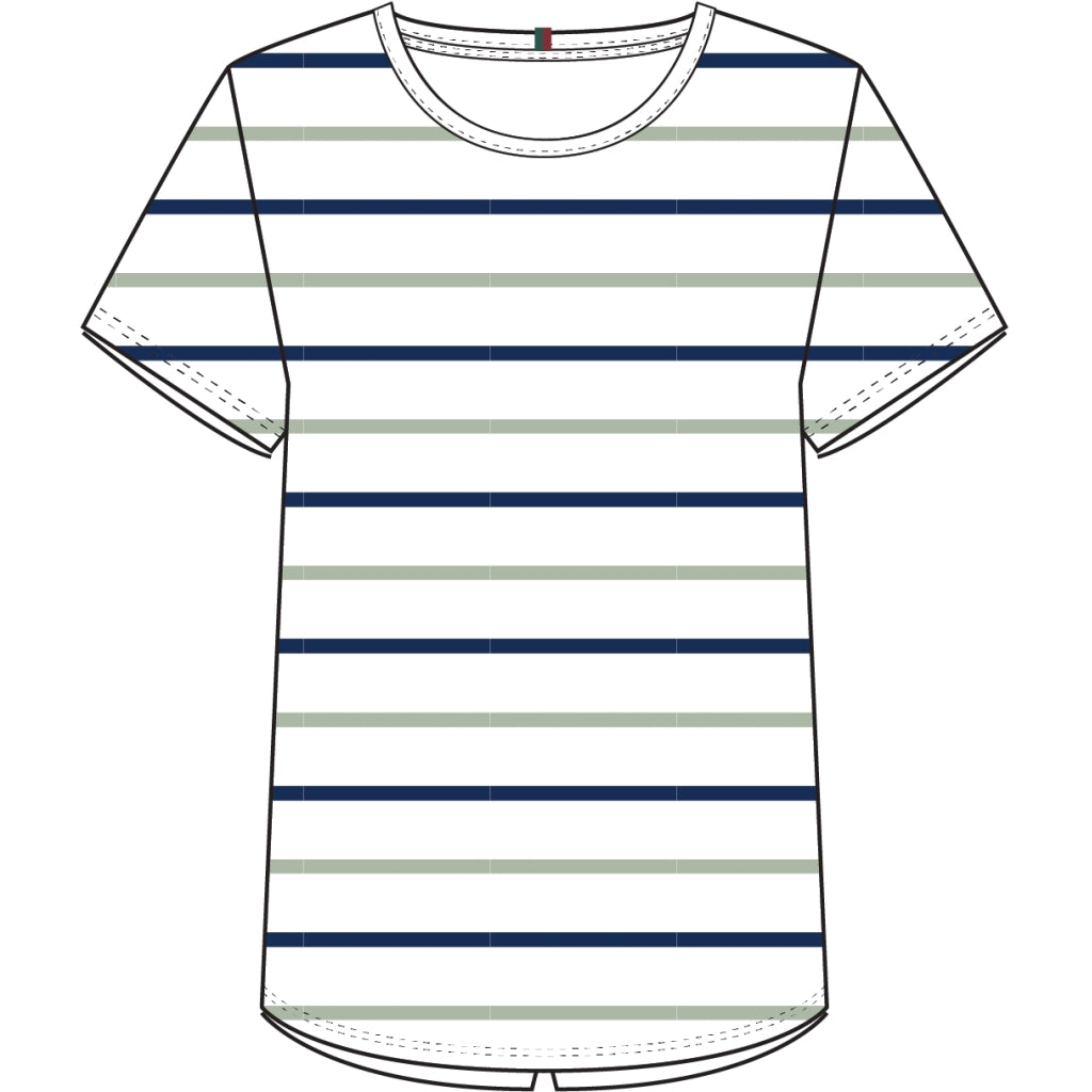 Redgreen Women Chris T-shirt T-shirts 173 Light Green Stripe