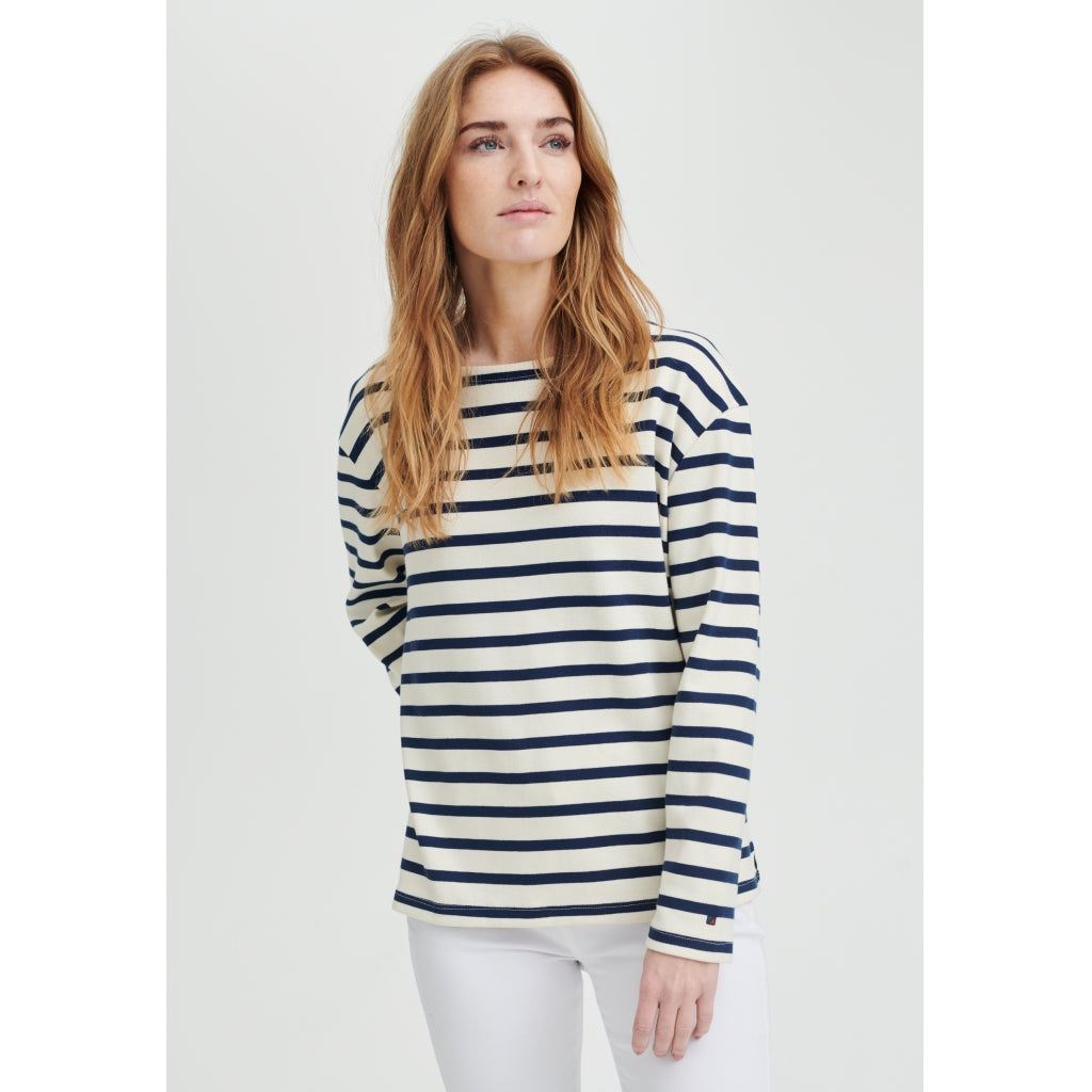 Redgreen Women Claudia T-shirt Langærmet Tee 120 Off White Stripe
