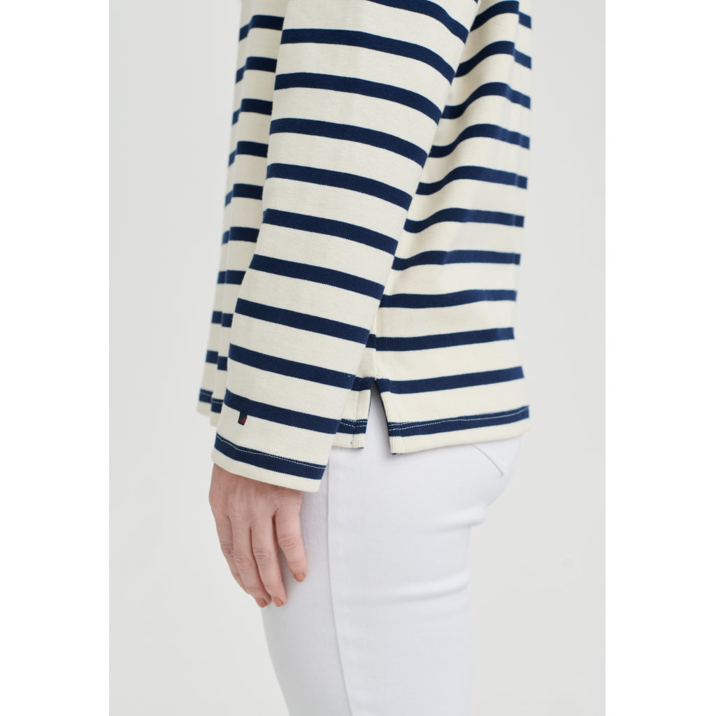 Redgreen Women Claudia T-shirt Langærmet Tee 120 Off White Stripe