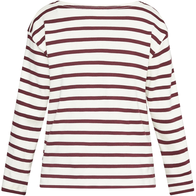 Redgreen Women Claudia T-shirt Langærmet Tee 181 Eggplant Stripe