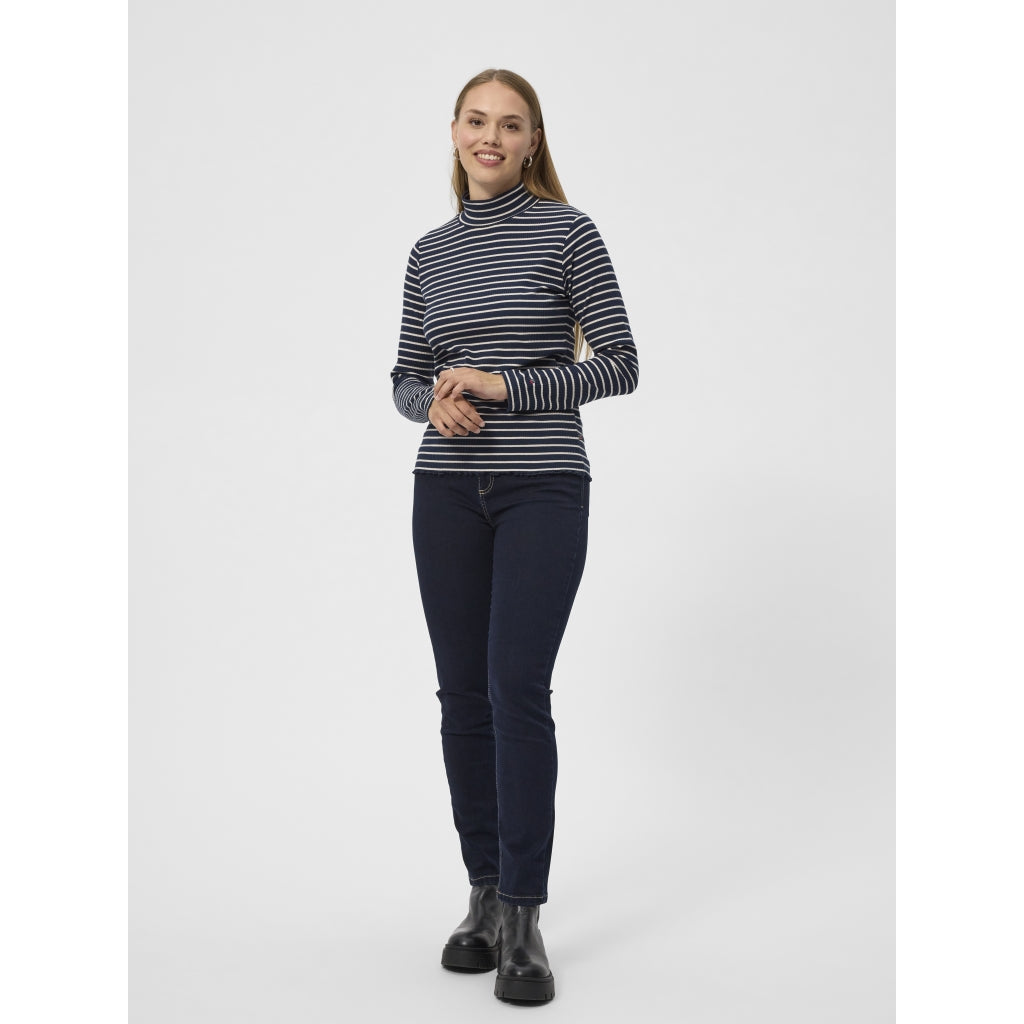 Redgreen Women Crawley Langærmet Tee 169 Dark Navy Stripe