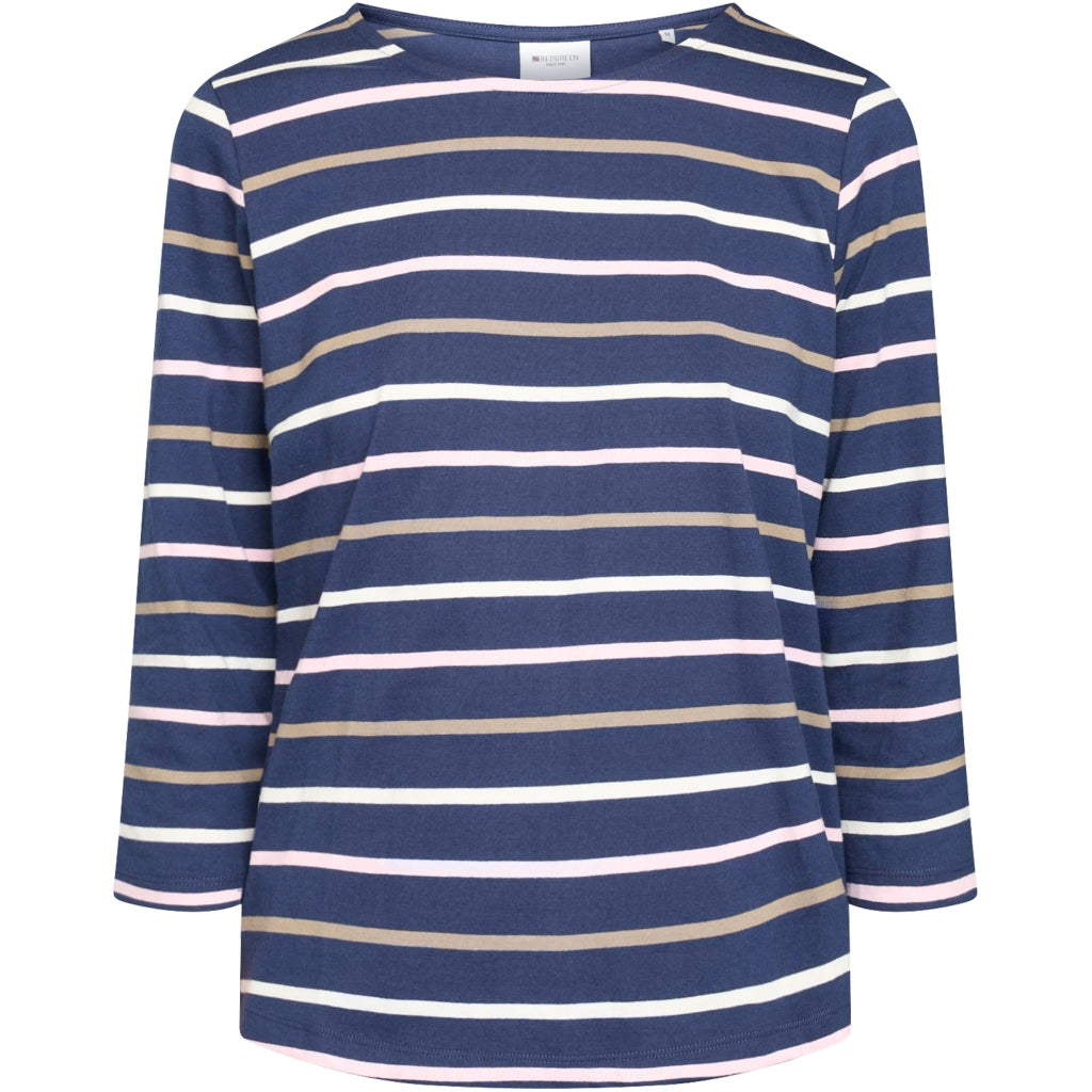 Redgreen Women Croco T-shirt T-shirts 168 Navy Stripe