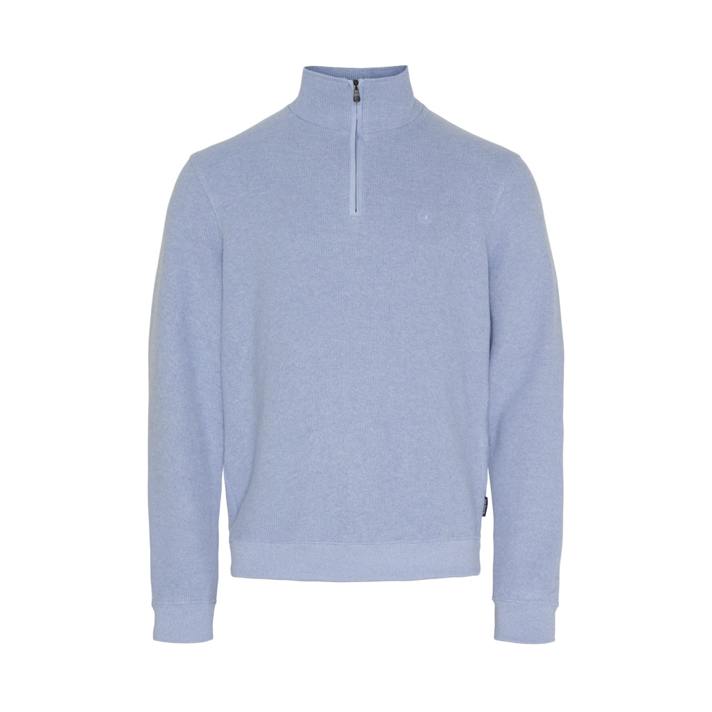 Sea Ranch Cromwell Langærmet Sweater med Lynlås Sweatshirts Lyseblå