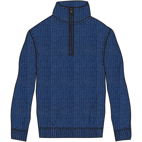Sea Ranch Cromwell Langærmet Sweater med Lynlås Sweatshirts Royal Blå