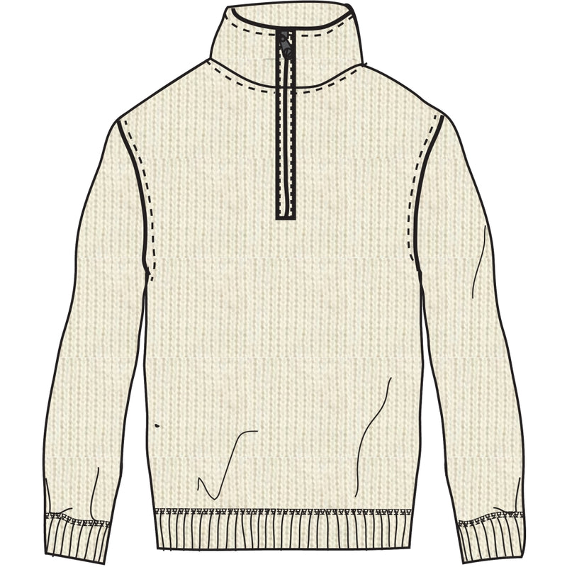 Sea Ranch Cromwell Langærmet Sweater med Lynlås Sweatshirts Ecru
