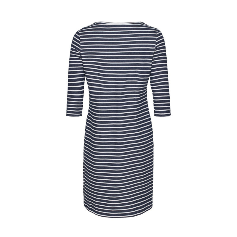 Sea Ranch Daphne Stribet Langærmet Kjole Dresses / Shirts SR Navy/Pearl