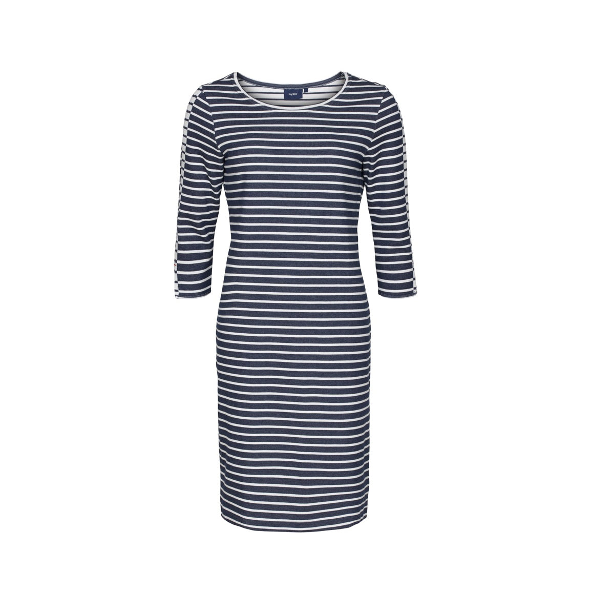 Sea Ranch Daphne Stribet Langærmet Kjole Dresses / Shirts SR Navy/Pearl