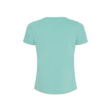 Sea Ranch Dorthea Organic Cotton V-Neck tee T-shirts Aqua Blå