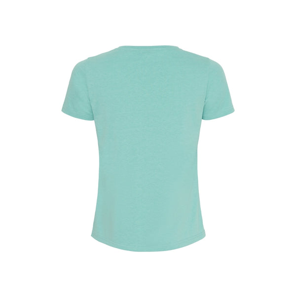 Sea Ranch Dorthea Organic Cotton V-Neck tee T-shirts Aqua Blå