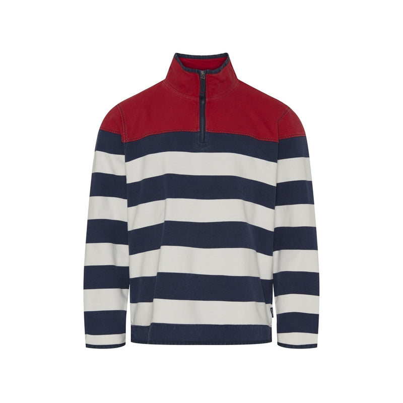 Sea Ranch Ejvind Half Zip Sweat Sweatshirts SR Rød/Pearl/SR Navy