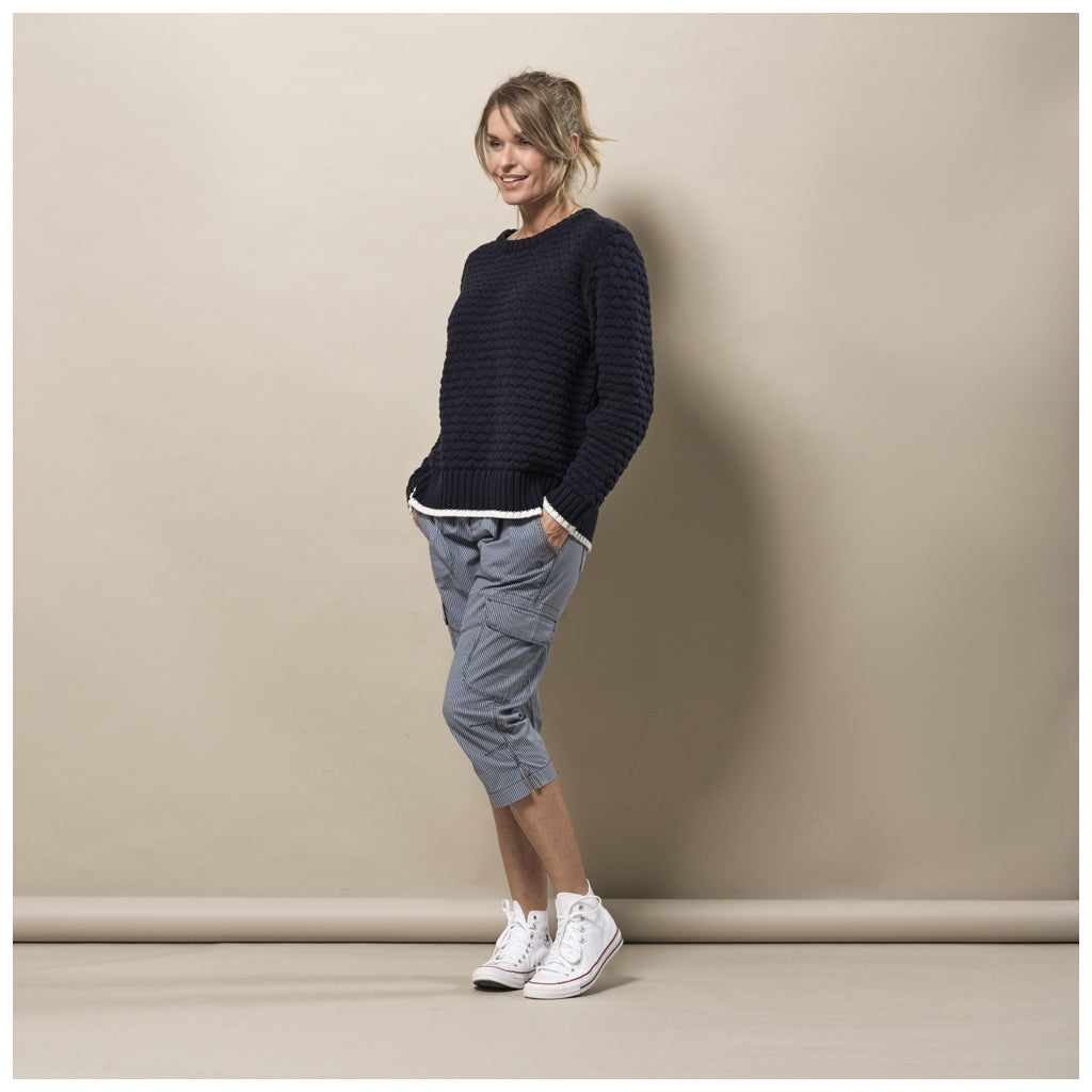 Sea Ranch Elie Pants Bukser og Shorts Indigo/Hvid