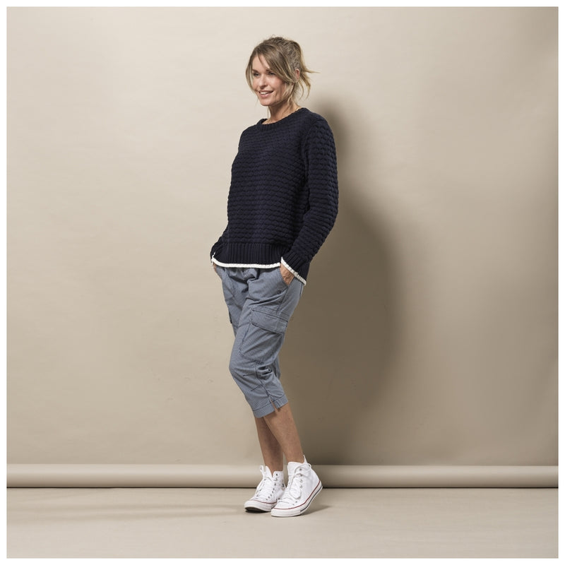 Sea Ranch Elie Pants Bukser og Shorts Indigo/Hvid