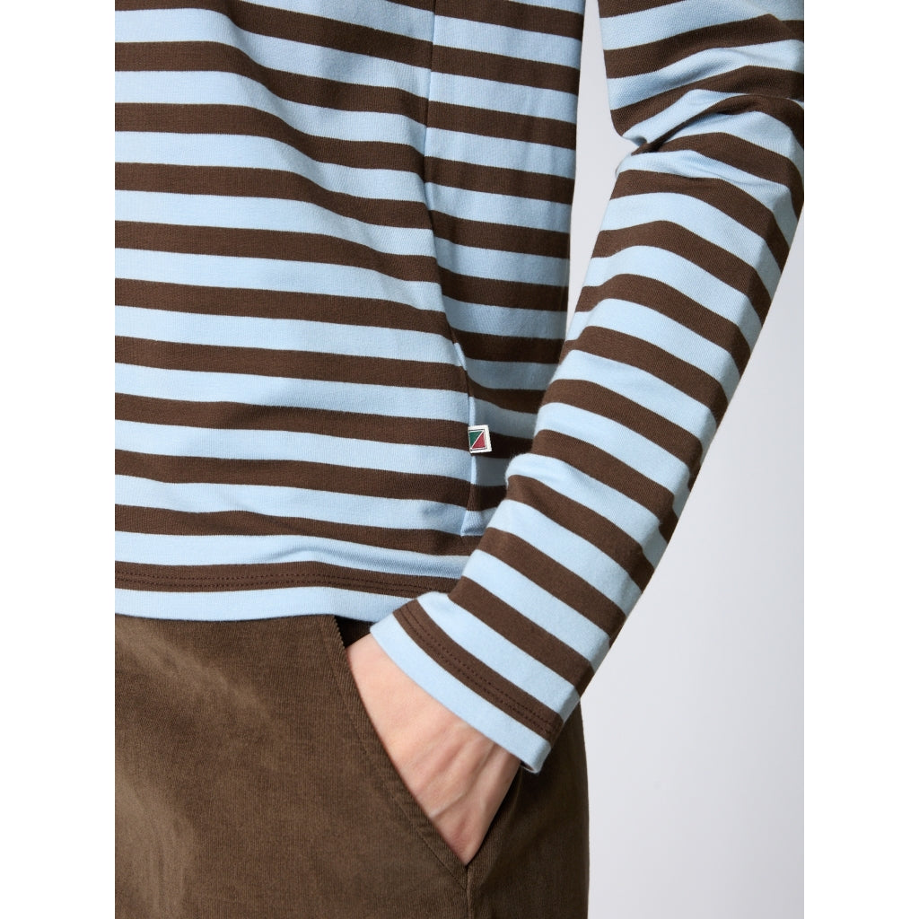 Redgreen Women Fie Long Sleeve T-shirt Langærmet Tee 162 Light Blue Stripe