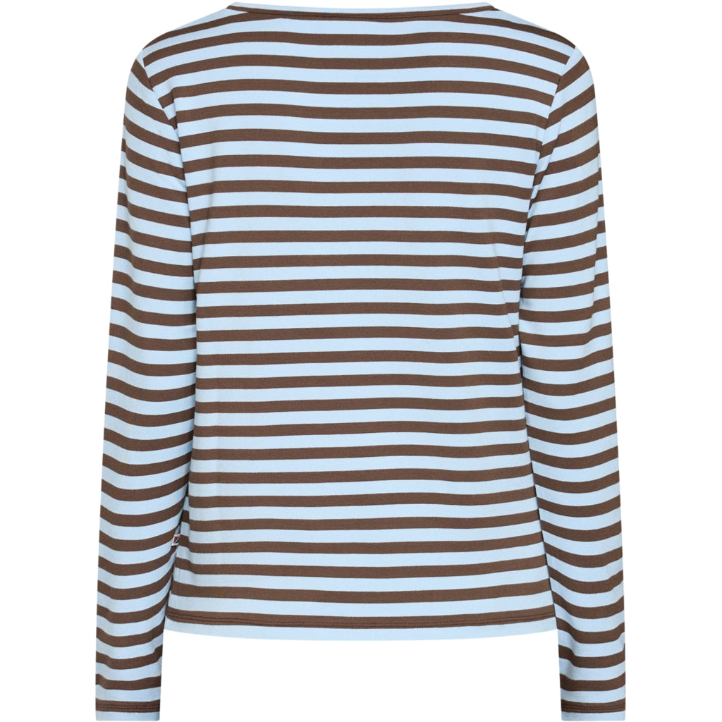 Redgreen Women Fie Long Sleeve T-shirt Langærmet Tee 162 Light Blue Stripe