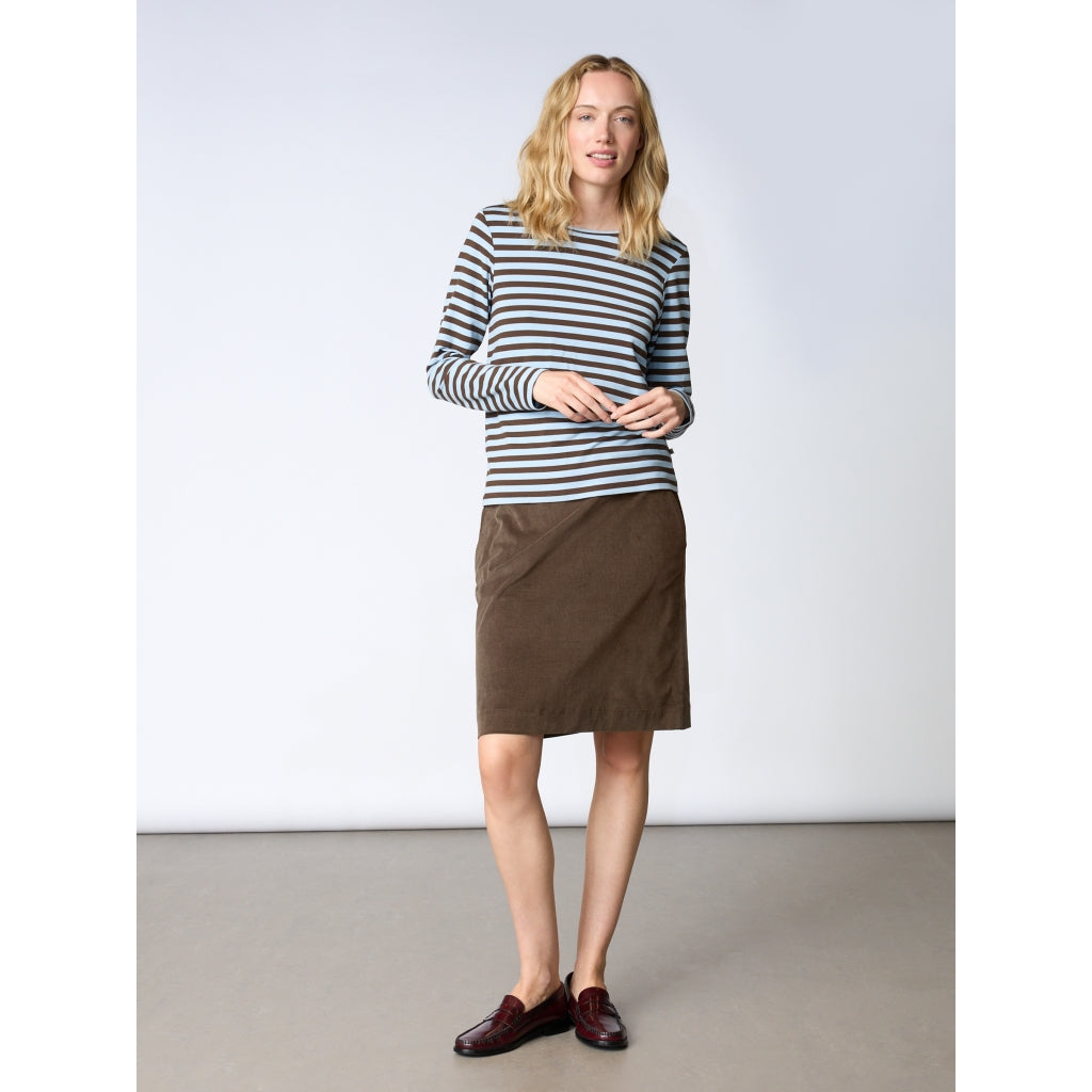 Redgreen Women Fie Long Sleeve T-shirt Langærmet Tee 162 Light Blue Stripe
