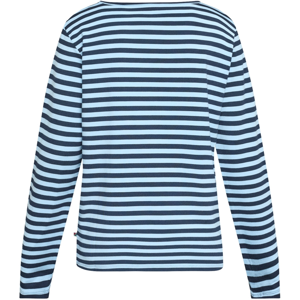 Redgreen Women Fie Long Sleeve T-shirt Langærmet Tee 164 Mid Blue Stripe