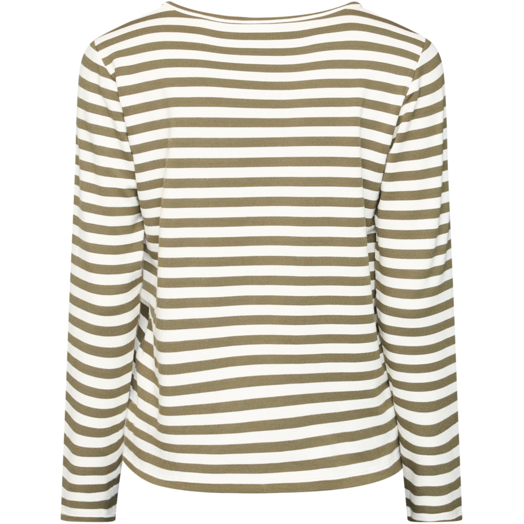 Redgreen Women Fie Long Sleeve T-shirt Langærmet Tee 177 Olive Stripe