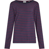 Redgreen Women Fie Long Sleeve T-shirt Langærmet Tee 181 Eggplant Stripe