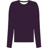 Redgreen Women Fie Long Sleeve T-shirt Langærmet Tee 181 Eggplant Stripe