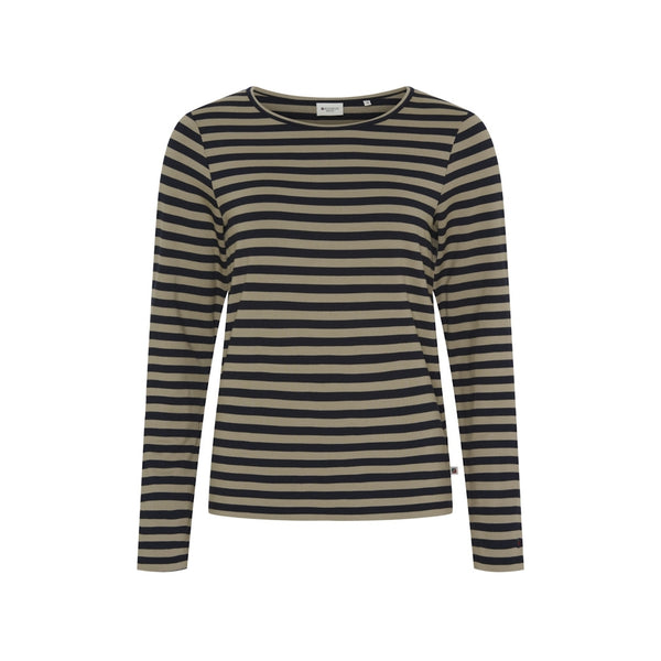 Redgreen Women Frances langærmet t-shirt Langærmet Tee 125 Dark Sand Stripe