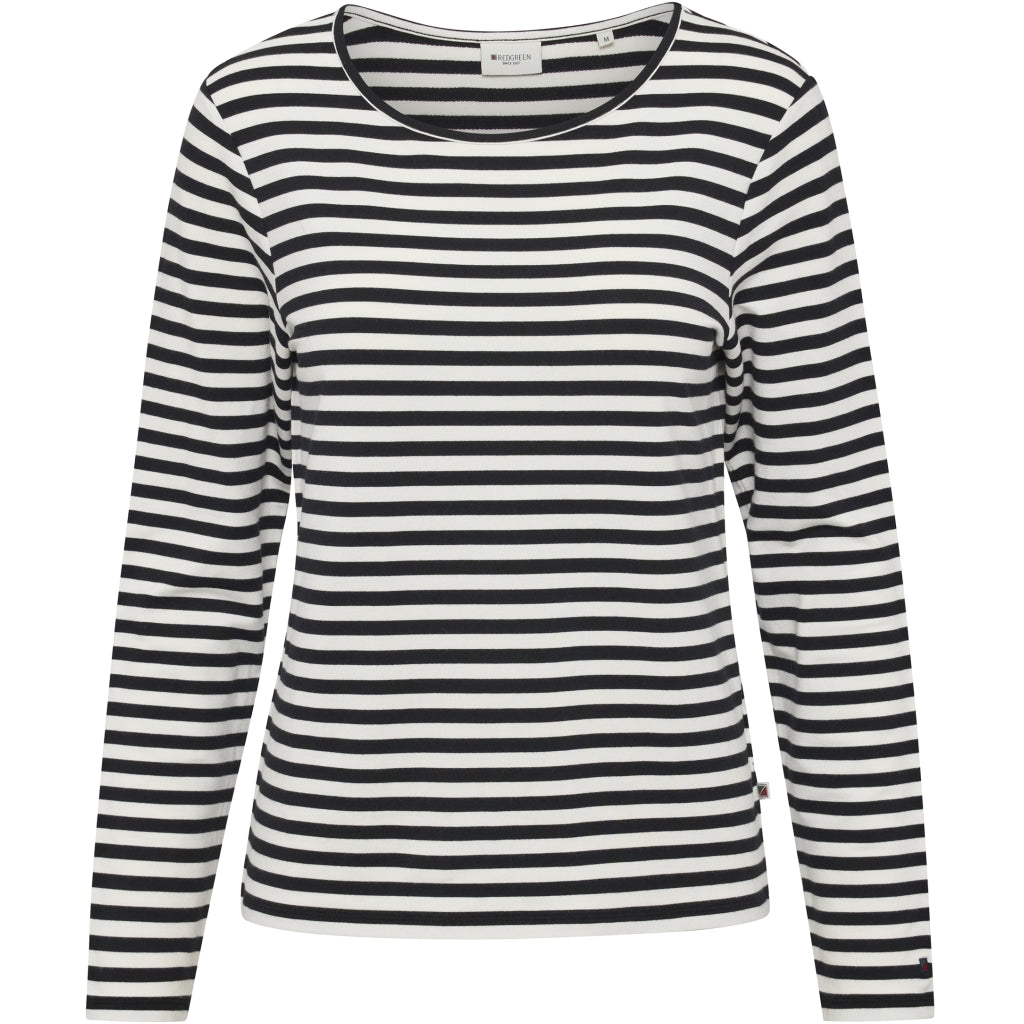Redgreen Women Fie Long Sleeve T-shirt Langærmet Tee 199 Black Stripe