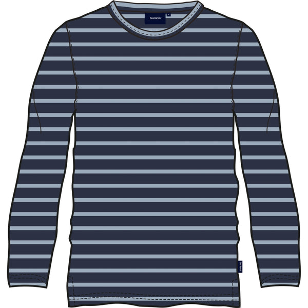 Sea Ranch Grenaa Stribet Langærmet T-shirt Langærmet Tee 4246 SR Navy / Blue Fog