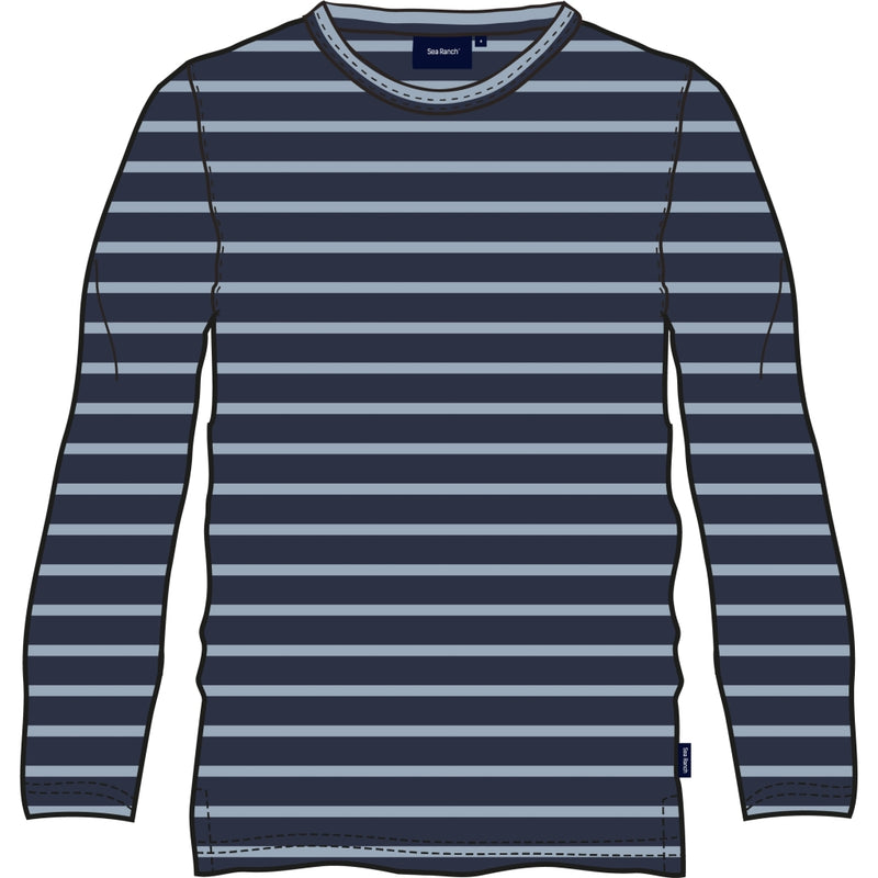 Sea Ranch Grenaa Stribet Langærmet T-shirt Langærmet Tee 4246 SR Navy / Blue Fog