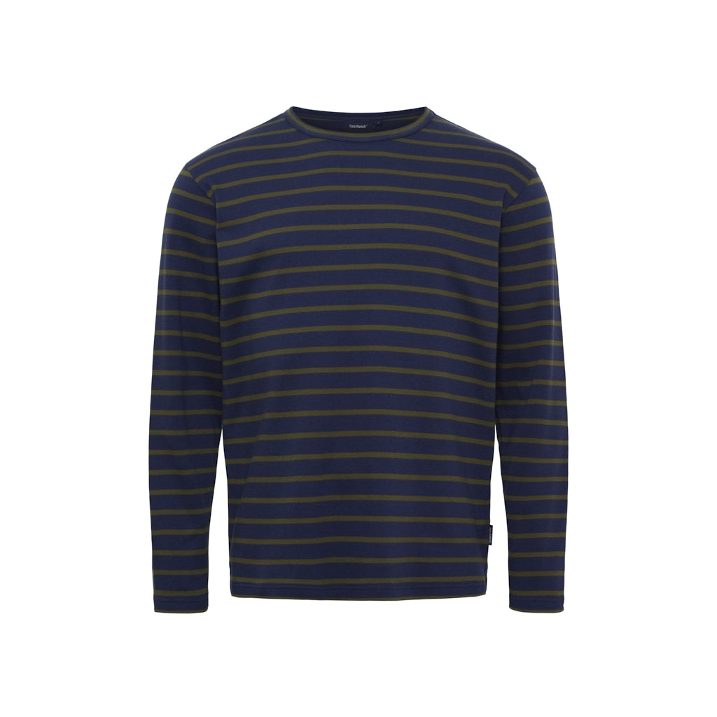 Sea Ranch Grenaa Stribet Langærmet T-shirt Langærmet Tee 4251 SR Navy/Grape Leaf