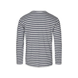 Sea Ranch Grenaa Stribet Langærmet T-shirt Langærmet Tee Grå Melange / SR Navy