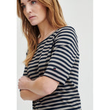 Redgreen Women Hedy kortærmet t-shirt T-shirts 123 Sand Stripe