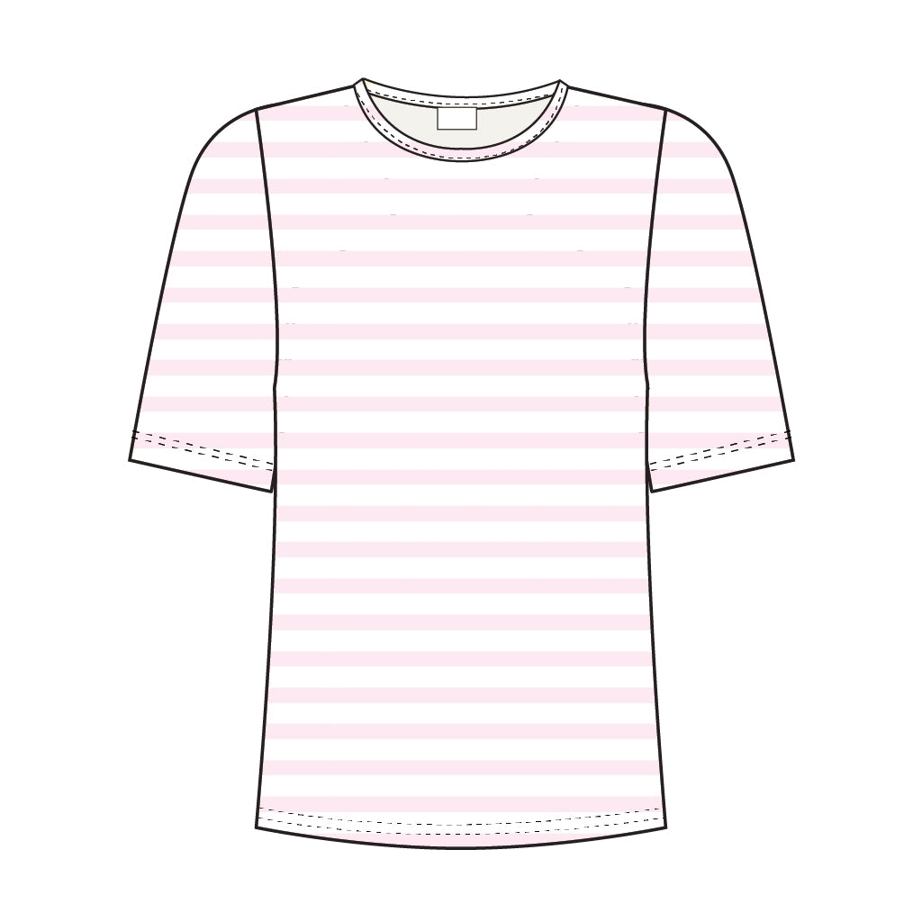 Redgreen Women Hedy kortærmet t-shirt T-shirts 141 Rose Stripe