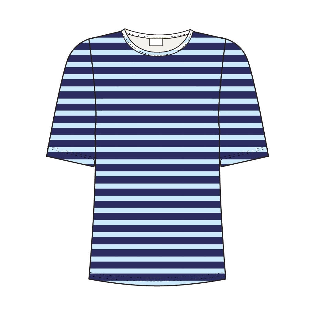 Redgreen Women Hedy kortærmet t-shirt T-shirts 162 Light Blue Stripe